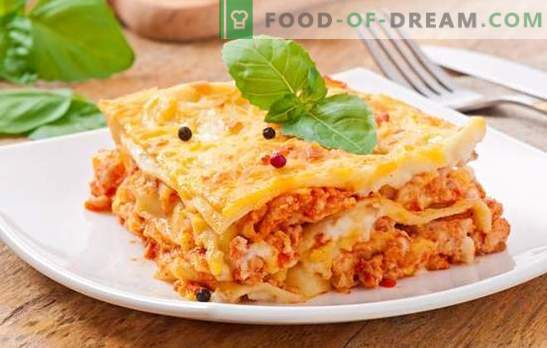 Lasagna Bolognese - kolacja będzie włoska! Popularne przepisy na odżywianie lasagne „Bolognese” z mięsem, grzybami, różnymi warzywami