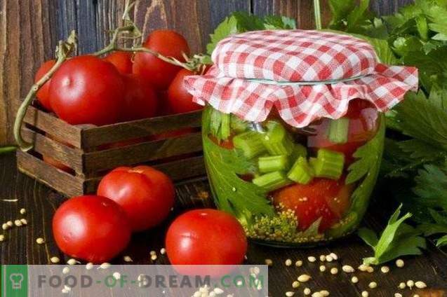 Marynowane pomidory z selerem naciowym i musztardą