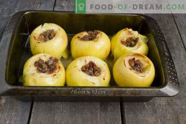Pieczone jabłka z miodem i suszonymi owocami