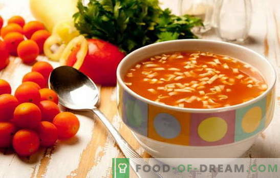 Gotowanie niskotłuszczowych zup - przepisy z różnych produktów na różne porcje. Zupy niskotłuszczowe: warzywne, rybne, z kluseczkami