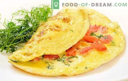 Omlet z pomidorami: tradycyjne śniadanie. Bogate i dietetyczne omlety z pomidorami, serem, pieczarkami, szynką, pita