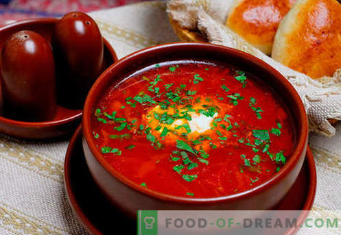 Barszcz zielony, czerwony, chudy, ukraiński - najlepsze przepisy. Jak prawidłowo i smacznie gotować zupę z fasolą, grzybami, szczawem w wolnej kuchence.