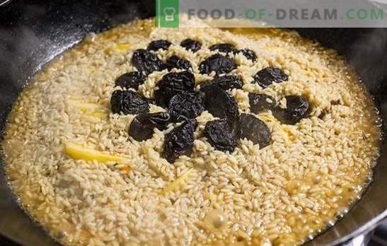 Ryż ze śliwkami - przyjazna para w ramach zdrowej żywności! Przepisy różnych potraw ryżowych ze śliwkami na piekarnik i kuchenkę