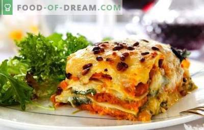 Lasagna ar sieru - vēl viens gabals, Senora! Receptes dažādām lazanām ar sieru un šķiņķi, sēnēm, tomātiem, vistu