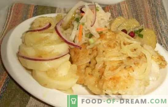 Dorsz z cebulą - gotuj zdrowe i smaczne ryby w piekarniku. Przepisy na dorsza z cebulą i marchewką, warzywami, serem itp.