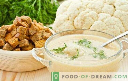 Zupa puree z kalafiora: dietetyczna i delikatna. Najlepsze przepisy na zupę puree z kalafiora z serem, mięsem, rybą