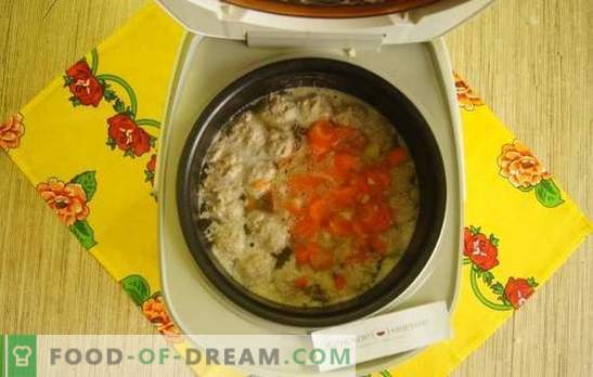 Foto-przepis na zupę z klopsikami w wolnej kuchence: obiad na godzinę. Prosta zupa z klopsikami i kuskus w powolnej kuchence: przepis krok po kroku