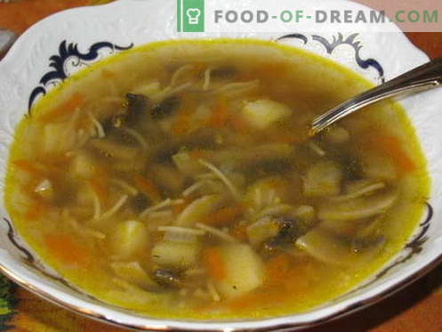 Zupa grzybowa - najlepsze przepisy. Jak prawidłowo i smacznie gotować zupę grzybową.