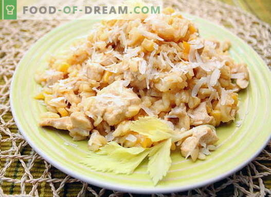 Risotto z kurczaka - najlepsze przepisy. Jak właściwie i smacznie gotować risotto z kurczakiem.