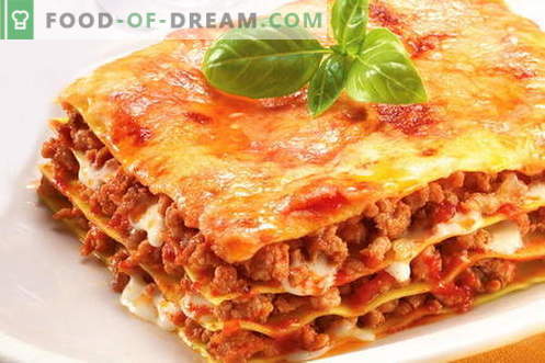 Lasagna - najlepsze przepisy. Jak prawidłowo i smacznie ugotowana lasagne.