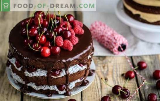 Ciasto słodkie wiśniowe - smak lata! Przepisy niesamowite ciasta z wiśniami: herbatniki, galaretki, twaróg, ptyś