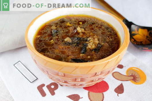 Suszona zupa grzybowa - najlepsze przepisy. Jak prawidłowo i smacznie gotować zupę suszonych grzybów.