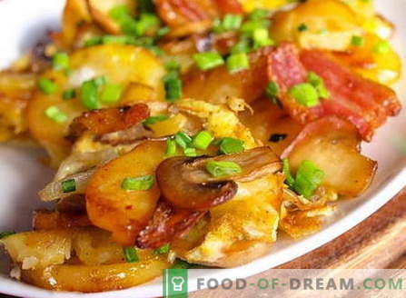Ziemniaki z grzybami - najlepsze przepisy. Jak właściwie i smacznie ugotować ziemniaki z grzybami.