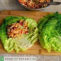 Steamed Vegetarian Cabbage Rolls z Savoy Cabbage