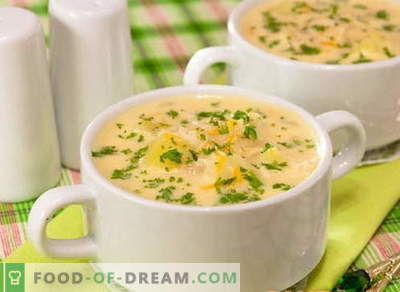 Супа от сирена - най-добрите рецепти. Как да правим и да готвя супа от сирене.